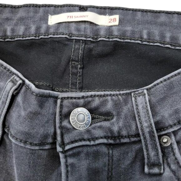 Levi's Jeans Size 28 W28"xL30" Levi's 711 Skinny Jeans Stretch Ankle - Picture 7 of 8
